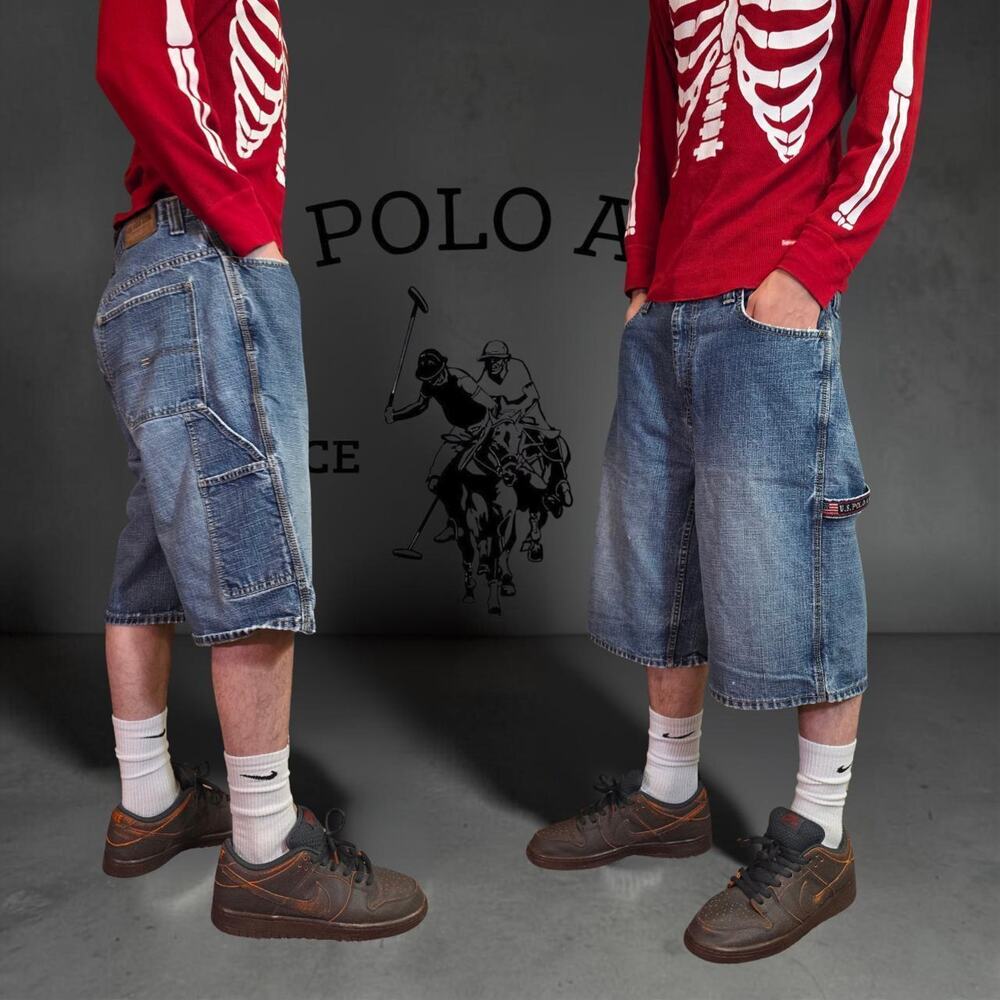 Y2K U.S. Polo Assn. Blue Denim Shorts (36")
